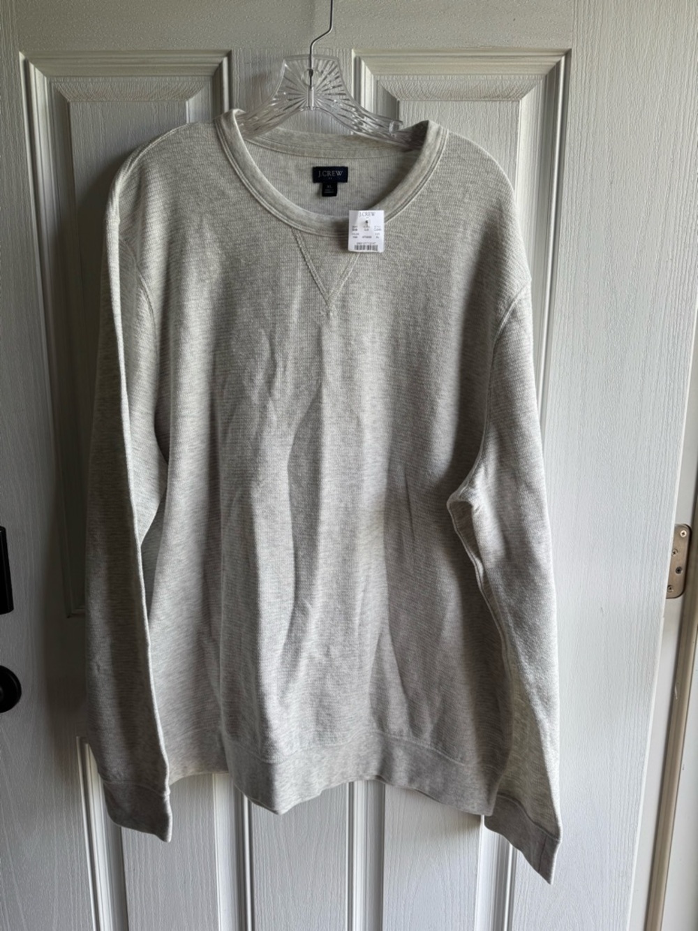 J. Crew Men's Textured Knit Crewneck Long Sleeve Shirt